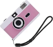 KICHOUSE Film Camera Abs Reusable Vintage Camera Built-in Flash No Battery for General/Pink/Violet