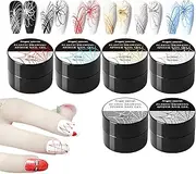 Gel Paint for , Spider Nail Gel, Vista Print 6 Colors Polish Wire Drawing Nail Gel - Small Gel Liner Gel Nail Polish Liner Nail Paper Phone Case