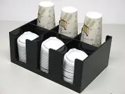 Cup lid dispensers Holder coffee Condiment Caddy Cup Rack Sugar office Organizer