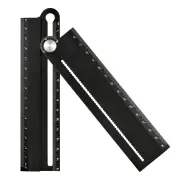 Multifunctional Aluminum Alloy Ruler High Precision 0.1 cm Versatile Measuring Tool Angle Ruler Compass for Drawing Circ