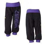 Zumba Up Down Cargo Capris - Black with Purple ~ M & XL ~ New! Free Shipping