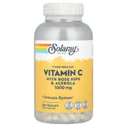 Solaray, Timed Release Vitamin C with Rose Hips & Acerola, 1,000 mg, 250 VegCaps