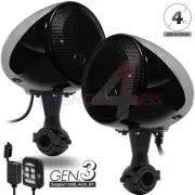 300W Waterproof Bluetooth Motorcycle Stereo Speakers Amplifer System kit Harley