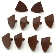 Lego 10 New Reddish Brown Minifigure Shield Triangular Pieces