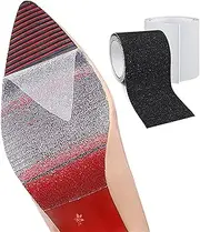 [Heeke] Shoe Sole Protector Stickers for High Heel, 2 Rolls Crystal Sole Sticker Protector, Self Adhesive Silicone Non-Slip Shoes Cover Bottoms for Women Men, White and Black 10 X 100cm