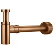 Round Bottle Trap for 32mm basin waste &amp; 40mm outlet, Lustre Bronze