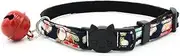 Japanese Inspired Cute Pet Cat Flower Microfiber Bell Collar Break Away Xmas (Black M)