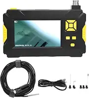 ViaGasaFamido P30 Endoscope Camera with 6 Adjustable Lights, Deleting Image Display Monitor for The Automatic/Pipeline Inspection, ABS, Black (5m)