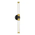 Industrial Sconces Wall Lighting, HWH 2-Light Bathroom 27'' Black and Gold *1