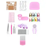 Quilling Craft Kit with Slotted Tools Strips and Tweezer for Decoration