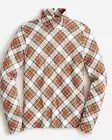 J Crew BM312 NWT Size SMALL Classic Tissue Turtleneck Snowy White Tartan Plaid