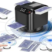 Automatic Card Shuffler, Portable Electric Playing Card Shuffler with Remote Control and 4 Wireless Callers, Transparent Window Type-c/Card Shuffler, for Home Card Game Party
