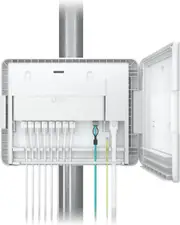 Ubiquiti UISP Box Plus, IPX6-rated Water Resistance, Enclosure for UISP Switch Plus, Pole /Wall-mount, Includes Fiber Strain Relief Kit, Incl 2Yr Warr