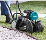 FERREX 31cc 4-Stroke Lawn Edger Petrol 3-Wheeler Safety Clutch Folds FREEPOST!