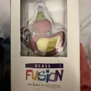 Glass Fusion Party Chickie Night Light Lori Siebert For Silvestri Pink Gold