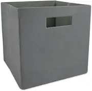 [DII] Foldable Fabric Storage Container for Nurseries, Offices, Closets, Home Décor, Cube Organizer & Everyday Use, 11 x 11 x 11, Gray