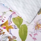 NWT Yves Delorme Flores F/QN Duvet Cover 92x92” Floral Reverse Graphics Organic