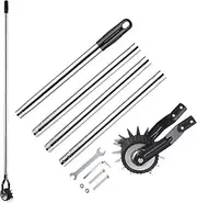 Edger Lawn Tool 67.3 inch Manual Lawn Edger with 4 Sections Stainless Steel Handle Rotary Grass Tool with Wheel Garden for Landscaping Sidewalk Yard