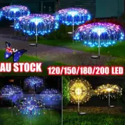 Fireworks 120-200LED Fairy String Lights Starburst Solar Xmas Garden Night Lamp