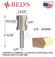 Tideway Carbide PRO LC06051204 3/4" Convex Edging Bit 1/4" shank router bit