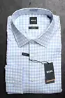 Hugo Boss Men's Hank Kent Easy Iron Slim Fit Stretch Cotton Dress Shirt 43 17