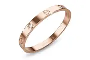 Carrie Stainless Steel Bangle in Rose Gold