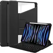 Keyboard Case Compatible with iPad Air 13 (2025) (M3), Bluetooth Wireless Removable Keyboard & Tablet Protective Cover, Built-in Auto Sleep/Wake & Pen Slot (Black)