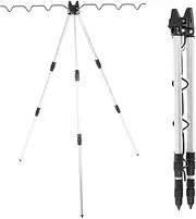 QANYEGN Aluminum Fishing Pole Bracket, Ground Fishing Rod Tripod, Tripod Fishing Rod Holder for Sea Fresh Outdoor Angling