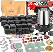 SAEUYVB Candle Making Kit with Soy Wax, Including Wax Melting Pot - DIY Starter Kit for Adults