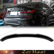 A STYLE SHINY BLACK TRUNK BACK SPOILER FIT ALL 19-21 BMW PRE-G20 3-SERIES SEDAN