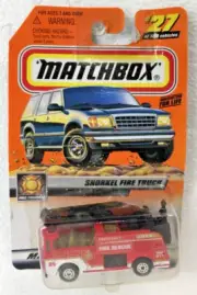 MATCHBOX - SNORKEL FIRE TRUCK - J.D.F.D. UNIT 25 ON CARD #27