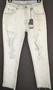 Women's One X One teaspoon Distressed Jeans Size 11 Leg 29" NWT RRP $150.00