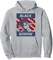 [Marvel] 4th Of July Black Widow American Flag Poster Pullover Hoodie
