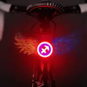 USB Charging Riding Light Rear Lamp Safety Warning Light (Sagittarius Style) Red