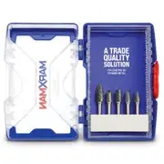 MARXMAN 1/4-Sh D-Cut Carbide Burr TC Bit Set - 5 Piece MCBS5PC