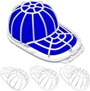 Fododo Hat Washer Cage for Washing Machine - Ball Cap Cleaner, Baseball Caps Cleaning Rack Frame With Laundry Wash Protector Bag for Adults and Kids, White