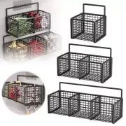 Kitchen Wall Mounted Shelf Garlic Storage Basket Kitchen Rack Hanging D1P0