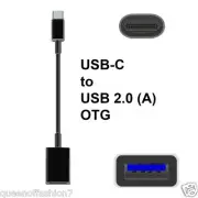 USB-C to USB 2.0(A)Black OTG Adapter Cable for Galaxy S10/10+10e/S9/+Note9