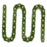 Timoo 15FT Green Christmas Garland with Lights Christmas Greenery Garland with