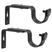 2PCS Decorative Iron Metal Wall Hook Curtain Pole Bracket Wall Bracket Hooks