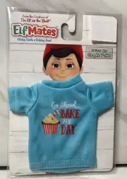 Elf Mates Elf On The Shelf Graphic T-Shirt for Chef Go Ahead Bake My Day Blue