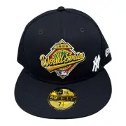 New Era 59fifty New York Yankees 96 WS Patch Fitted Hat Navy Men's 7-1/2
