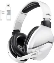 Wireless Gaming Headset with Noise Canceling Microphone for PS5, PC, PS4, 2.4G/B