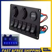 6 Gang 12V Switch Panel LED Rocker ON-OFF Toggle For Car Boat Marine Caravan 12V (for: Subaru)