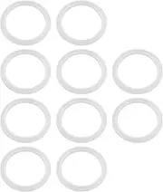 EMSea 10PCS O-Rings Bath Plug Seal Ring Transparent Silicone Sealing Gasket Pop Up Basin Waste Seal for Push-Up Pop Up Sink Drain Plug Basin Plug 34mm ID 43mm OD