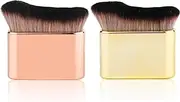 2 pcs Body Makeup Brush for Blending Liquid Foundation Self Tanner Vegan Face Kabuki for Body Self Tan Bronzer Shimmer Glow Concealers Cream Powder High Density Body Brush
