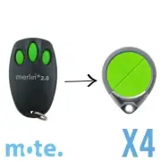 4 x Merlin+ 2.0 E945M Genuine/Original Garage/Gate Door Remote MT100EVO MT60EVO