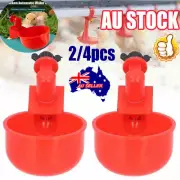 2/4PCS Automatic Cups Water Feeder Drinker Chicken Waterer Poultry Chook Bird PJ