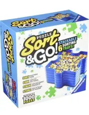 Ravensburger SORT & GO Puzzle Accessory 6 Stackable Plastic Sorting Trays (OFC)