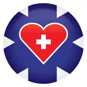 Beistle Medical Star Icon with Heart Button - Party Supply Decoration